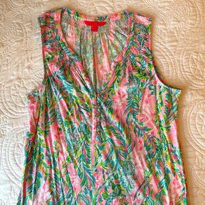 EUC Lilly Pulitzer Essie Top in Unicorn of the Sea - Size L